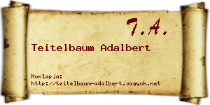 Teitelbaum Adalbert névjegykártya